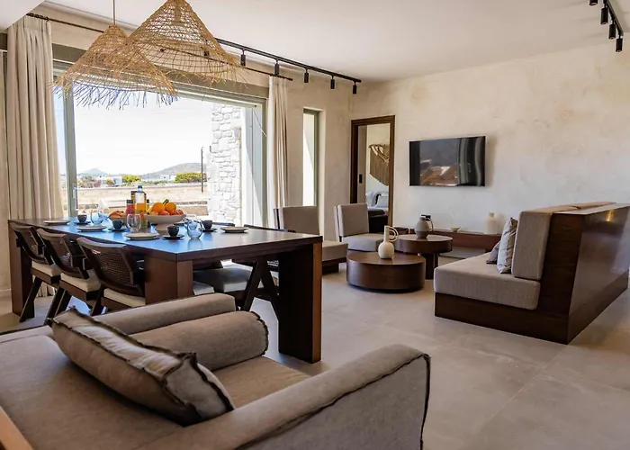 Villa Phoenix With Private Pool & Sea Views Near Naousa