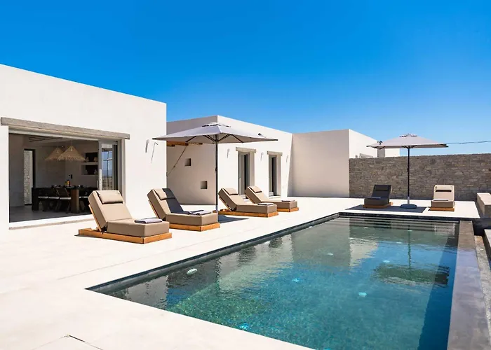 Phoenix With Private Pool & Sea Views Near Naousa Vila *